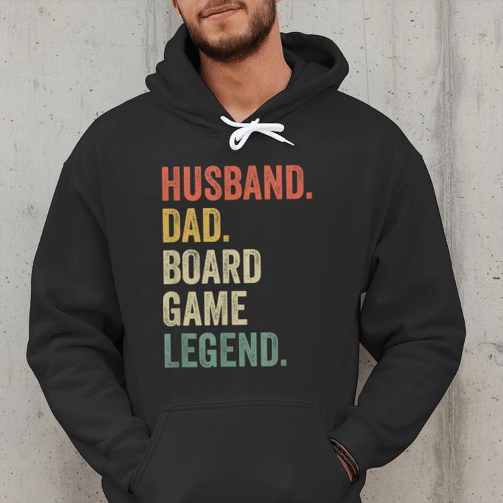 Husband Dad Board Game Night Legend Father Vintage Men Hoodie