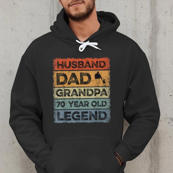 Husband Dad Grandpa 70 Year Old Legend 70th Birthday Vintage Men Hoodie
