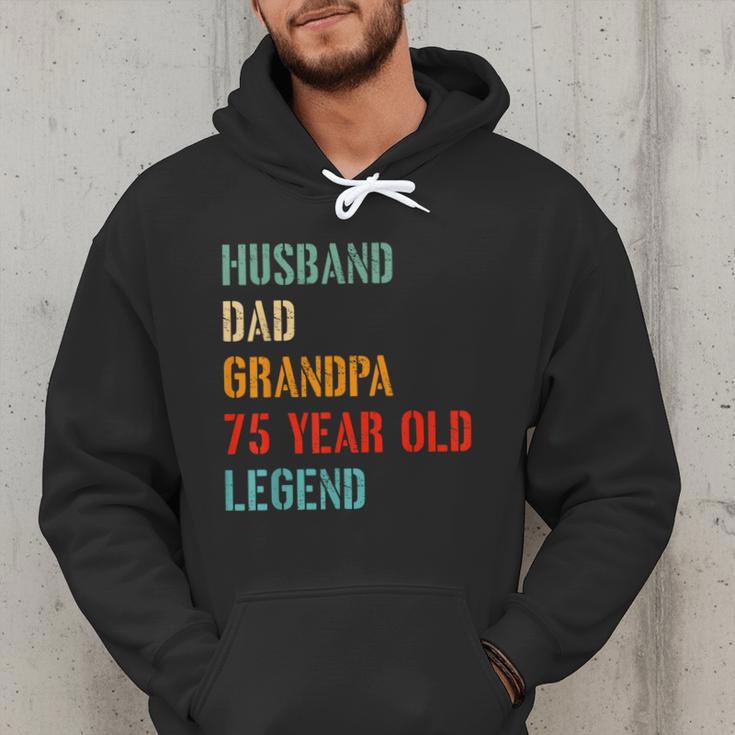 Husband Dad Grandpa 75 Year Old Legend 75th Birthday Men Hoodie