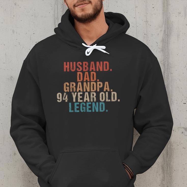 Husband Dad Grandpa 94 Year Old Legend 94th Bday Men Men Hoodie