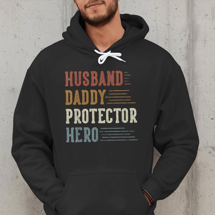 Husband Daddy Protector Hero For Dad Father's Day Men Hoodie