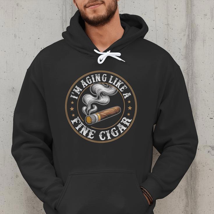 I'm Aging Like a Fine Cigar Retro Dad Father's Day Men Hoodie