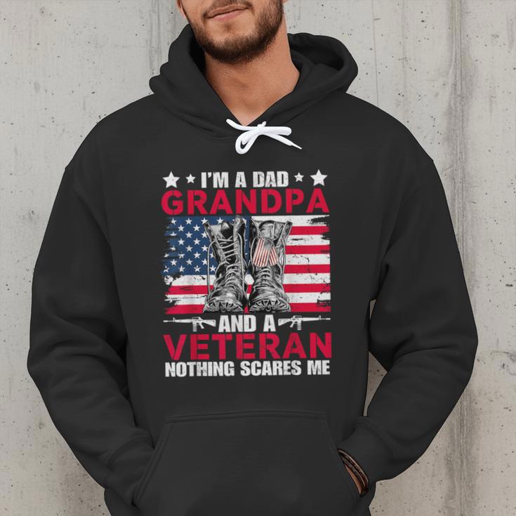 I'm A Dad Grandpa And Veteran Papa Grandpa Fathers Day Men Men Hoodie