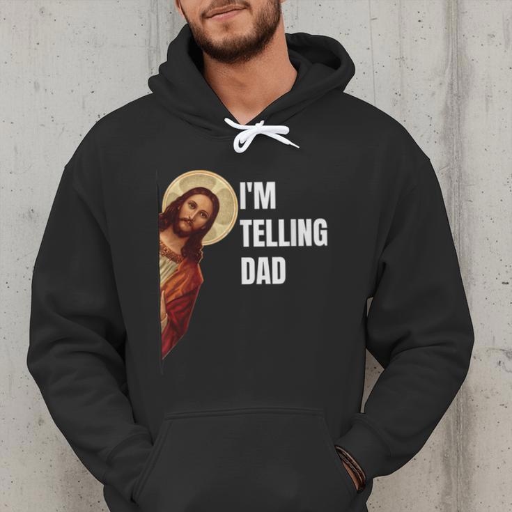 I'm Telling Dad Religious Christian Jesus Meme Men Hoodie