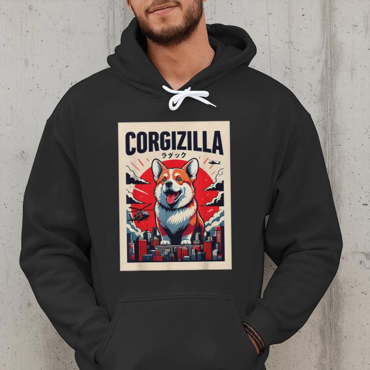Japanese Art Corgi Dog Mom Dad Men Hoodie