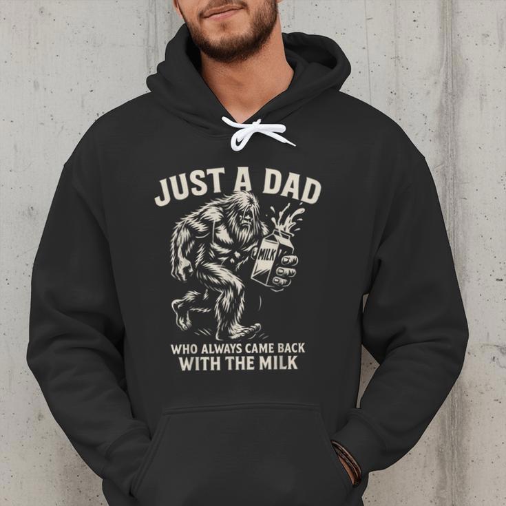 Just a Dad Who Always Came Back With The Milk Shirt Bigfoot Men Hoodie