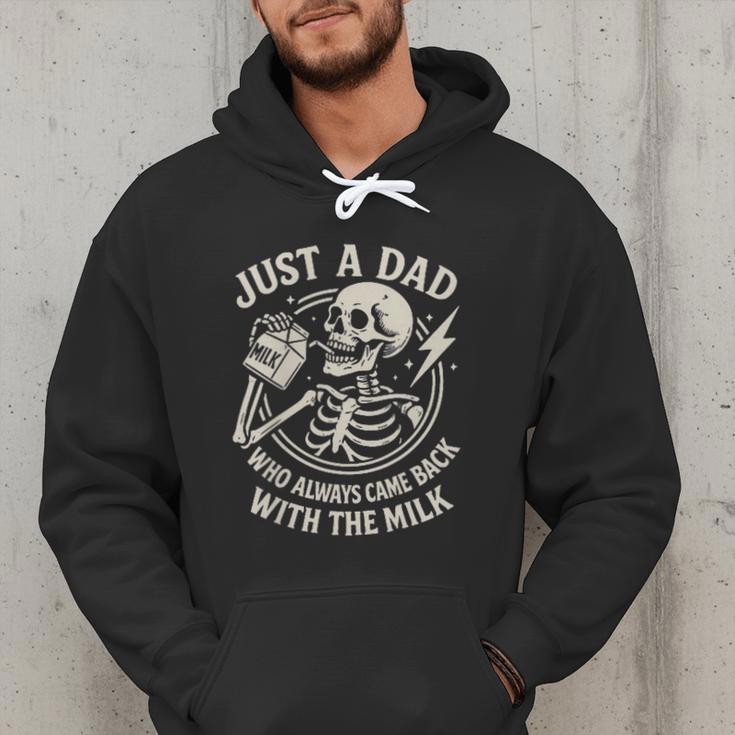 Just A Dad Who Always Came Back Skeleton Fathers Day Men Hoodie