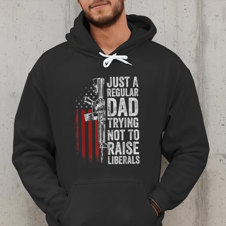 Just A Regular Dad Trying Not To Raise Liberals Father's Day Men Hoodie