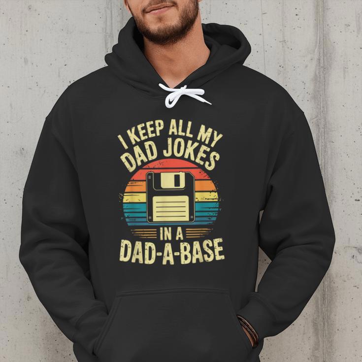 I Keep All My Dad Jokes In A Dad-A-Base Shirt Men Dad Joke Men Hoodie