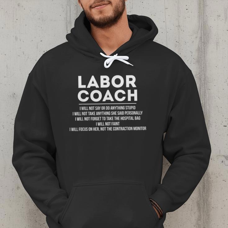 Labor Coach Delivery Checklist For New Dads Men Hoodie