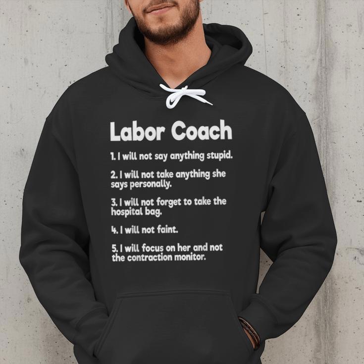 Labor Coach Expecting Dad Rules Papa Baby Men Hoodie