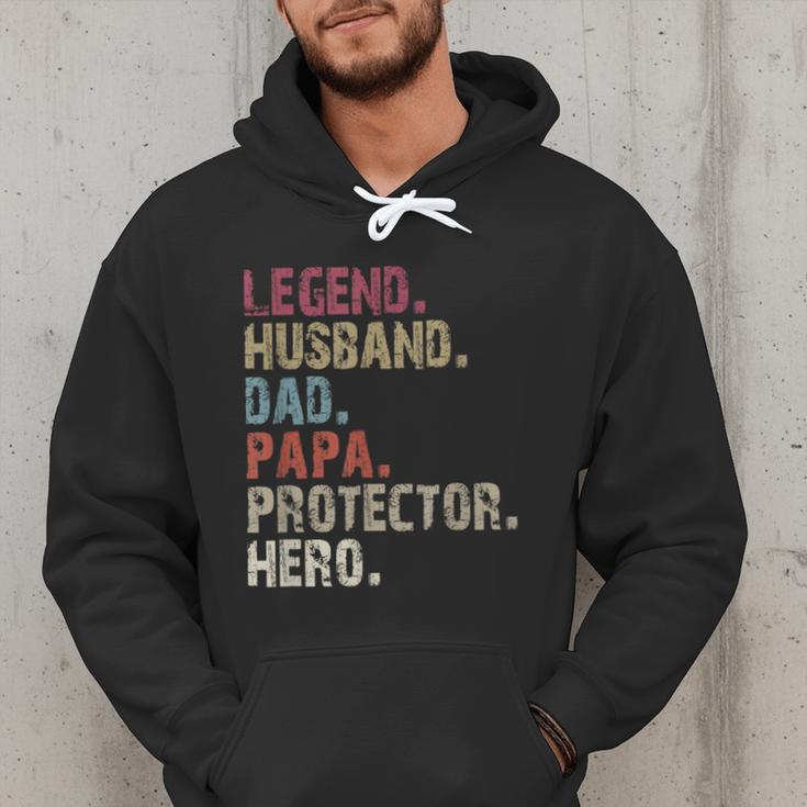 Legend Husband Dad Papa Protector Hero For Dad Men Hoodie