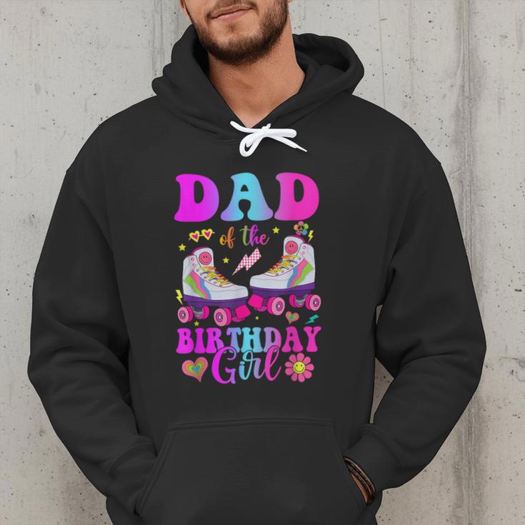 Let's Roll Dad Of The Birthday Girl Roller Skate Birthday Men Hoodie