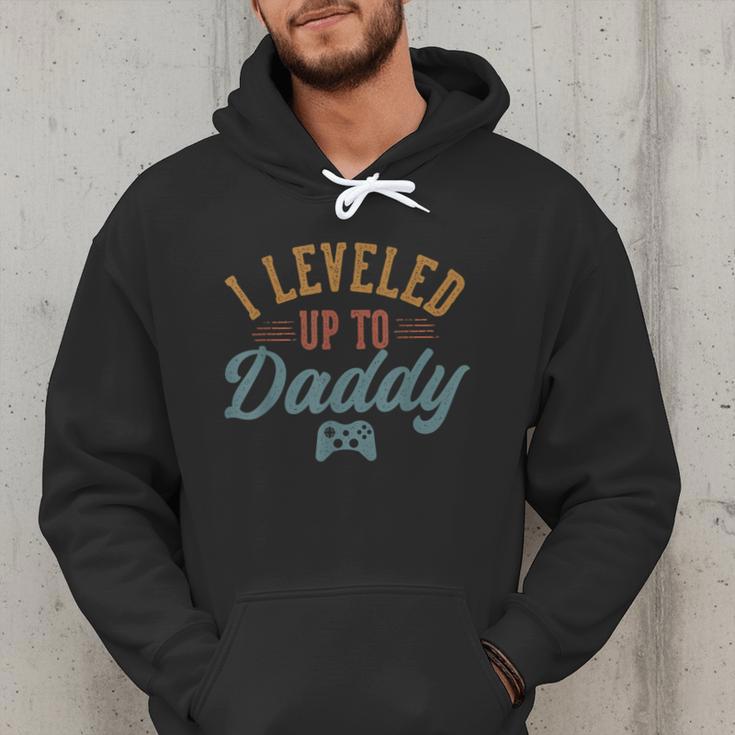 Leveled Up To Daddy Father To Be New Dad Men Hoodie