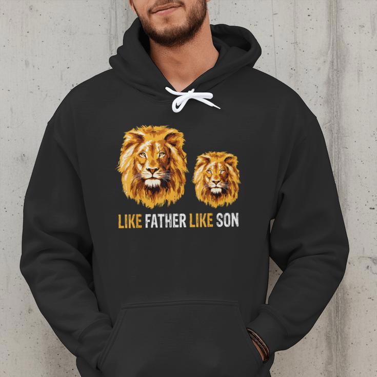 Lion Dad Like Father Like Son Lions Lovers Fathers Day Men Hoodie