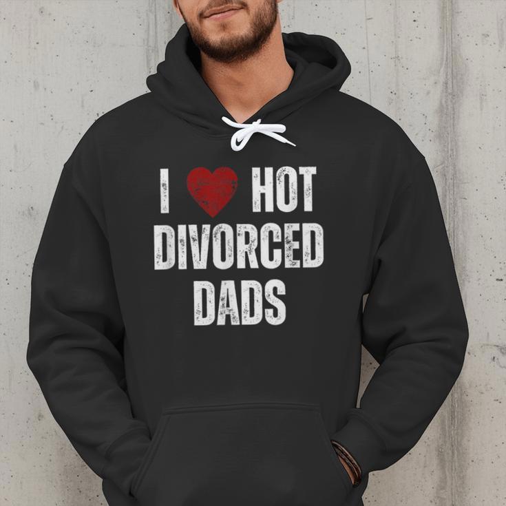 I Love Hot Divorced Dads Red Hearts Men Hoodie
