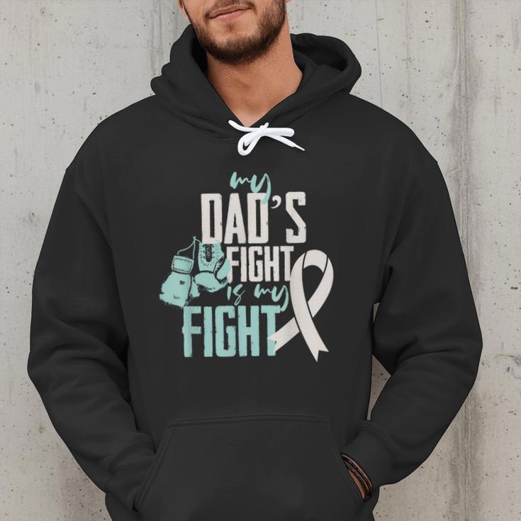 Lung Cancer Dad Ribbon Men Hoodie