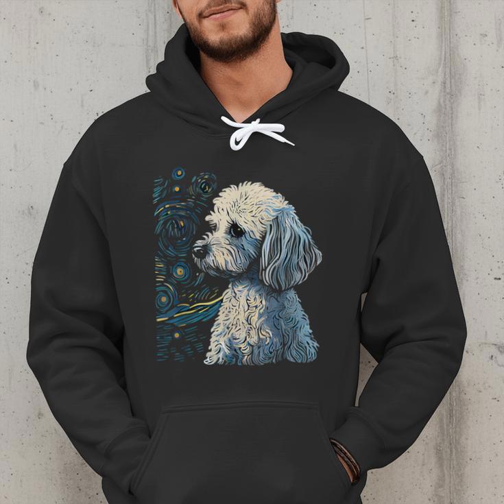 Maltipoo Starry Night Van Gogh Maltipoo Mom Dad Owner Men Hoodie