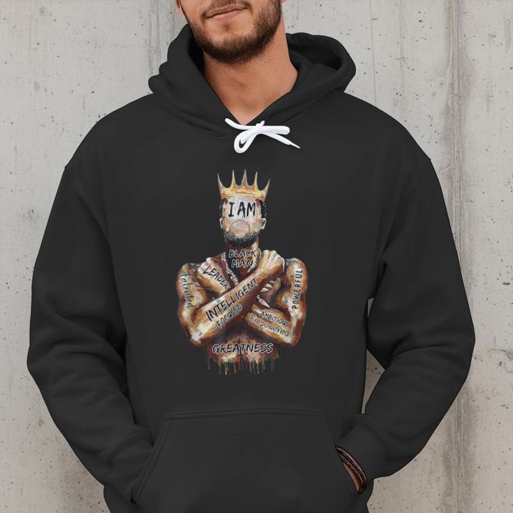 I Am Man King Powerful Dad Afro Melanin Black History Men Hoodie