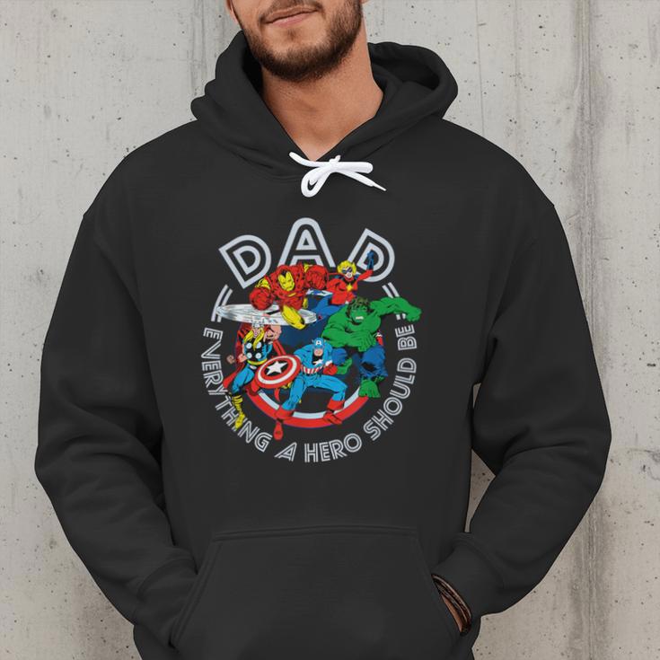 Marvel Comics Retro Classic Father's Day Avengers Hero Dad Men Hoodie