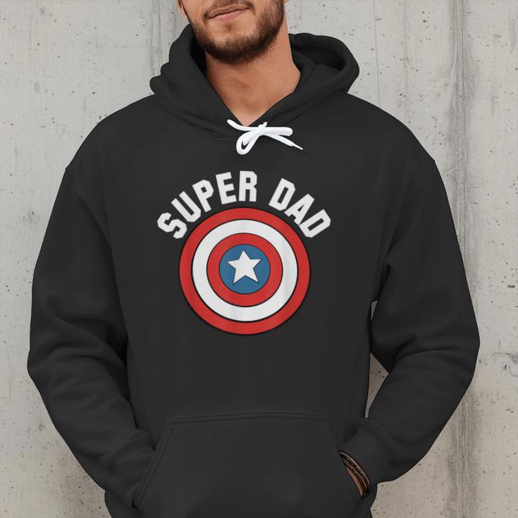 Marvel Father's Day Super Dad Captain America Shield Men Hoodie