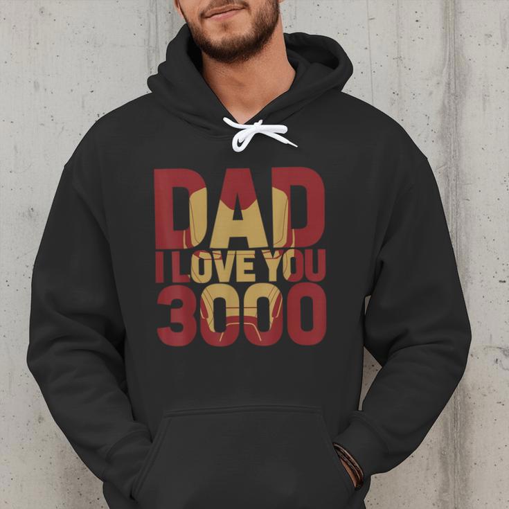 Marvel Iron Man Dad I Love You 3000 Text Fill Father's Day Small Men Hoodie Marvel Iron Man Dad I Love You 3000 Text Fill Father's Day Small Men Hoodie