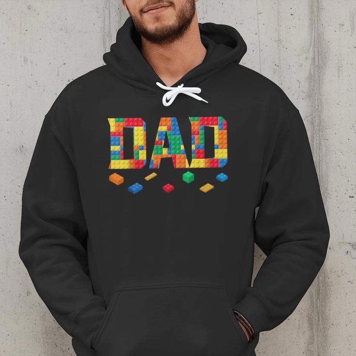 Master Builder Dad Birthday Boy Building Bricks Blocks Daddy Men Hoodie