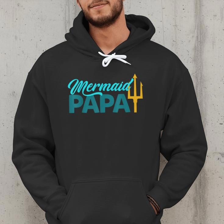 Mermaid Dad Mermaid Papa Grandpa Security Party Small Men Hoodie