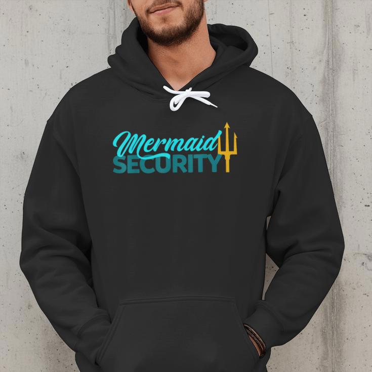 Mermaid Security Birthday Party Matching Dad Boys Men Hoodie