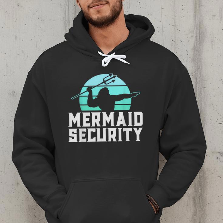 Mermaid Security Shirt Boys Swimmer Dad Merdad Trident Men Hoodie