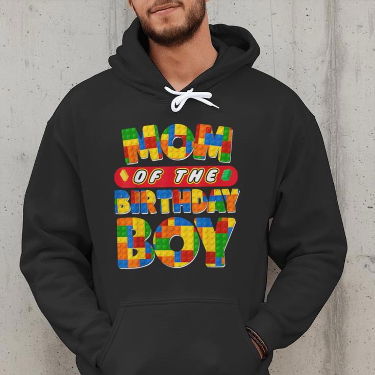 Mom And Dad Birthday Boy Building Bricks Family Party Decor Men Hoodie