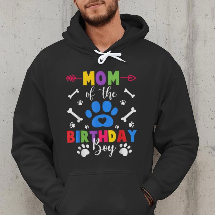 Mom And Dad Mom Of The Birthday Boy Dog Paw Family Matching Men Hoodie