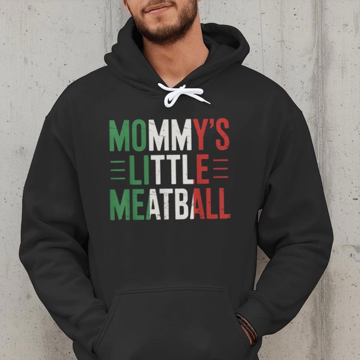 Mommy's Little Meatball Italian Quote Family Dad Mom Kids Men Hoodie