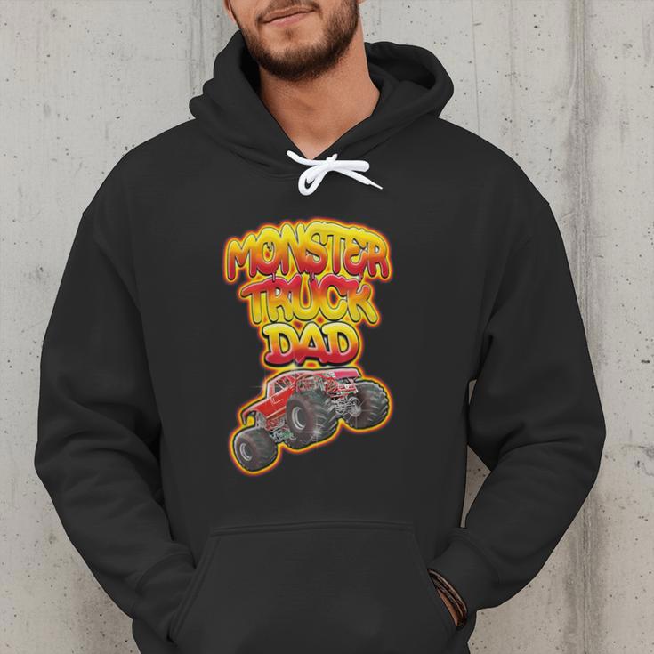 Monster Truck Dad Hot Red Graffiti Style Men Hoodie Monster Truck Dad Hot Red Graffiti Style Men Hoodie