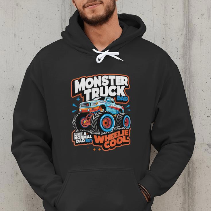 Monster Truck Dad Wheelie Cool Like Normal Dad Men Hoodie