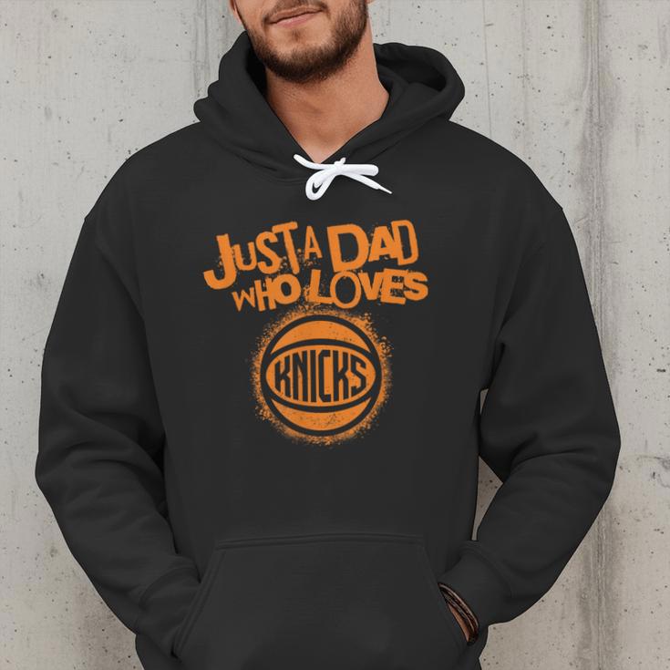 NBA New York Knicks Father's Day Just A Dad Who Loves Men Hoodie