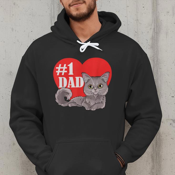 Nebelung Cat 1 Dad Father's Day Daddy Heart Decor For Men Women Kids Men Hoodie