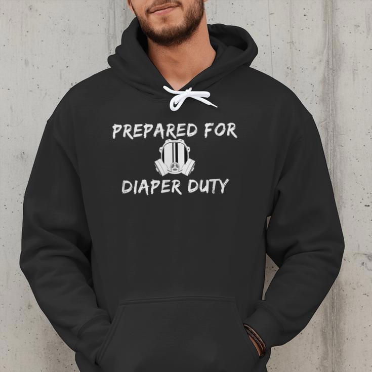 New Dad Prepared For Diaper Duty Saying Quote Men Hoodie