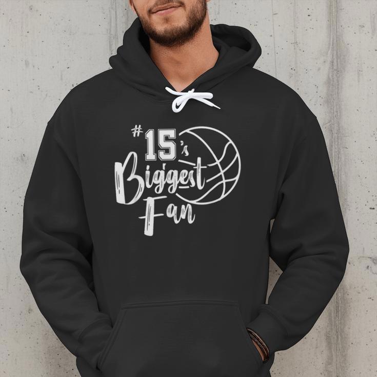 Number 15's Biggest Fan Shirt Basketball Player Mom Dad Men Hoodie Number 15's Biggest Fan Shirt Basketball Player Mom Dad Men Hoodie