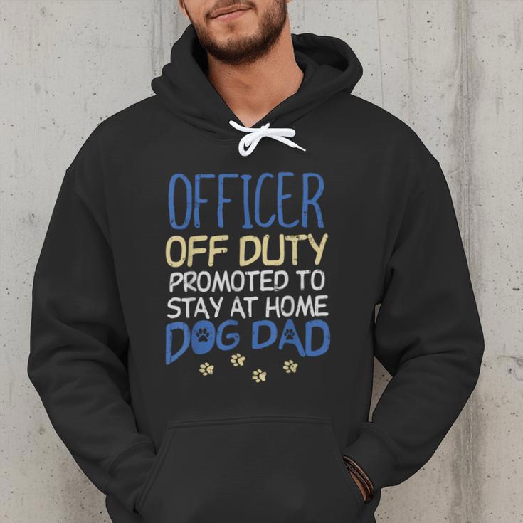 Officer Off Duty Dog Dad Cop Police Retirement Men Hoodie
