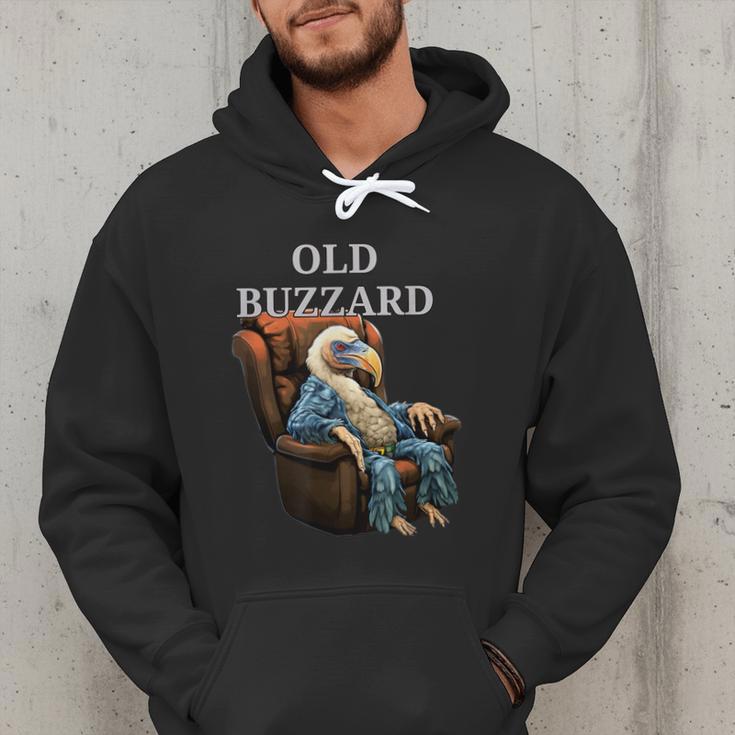 Old Buzzard Bird Old Man Grandpa Recliner Dads Joke Men Hoodie