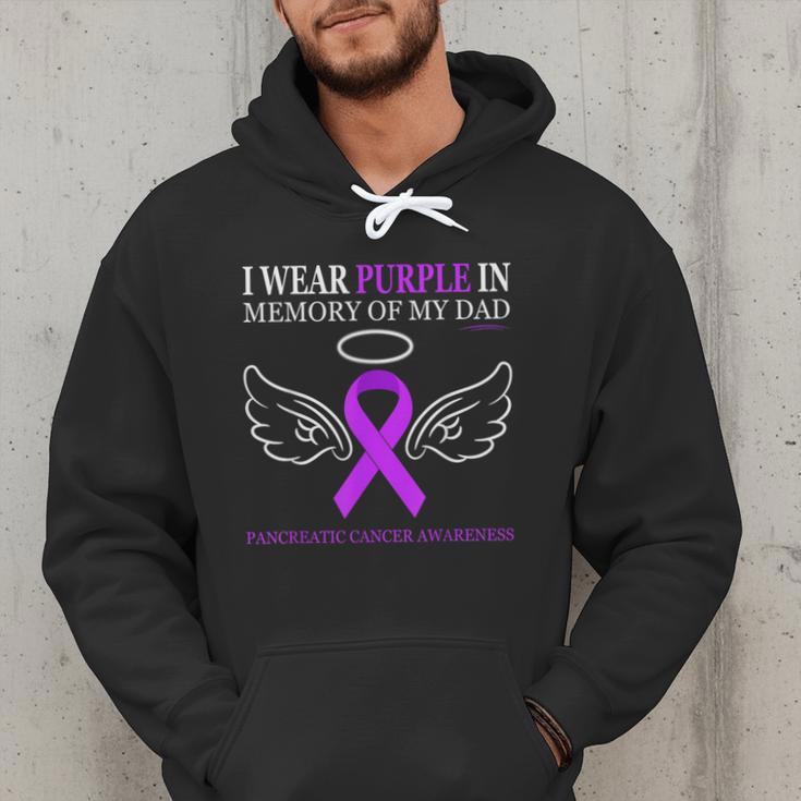 Pancreatic Cancer I Wear Purple In Memory Of My Dad Men Hoodie Pancreatic Cancer I Wear Purple In Memory Of My Dad Men Hoodie