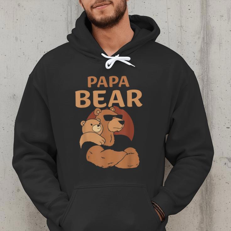 Papa Bear Bears Animal Pun Lover Dad Father Daddy Father's Men Hoodie