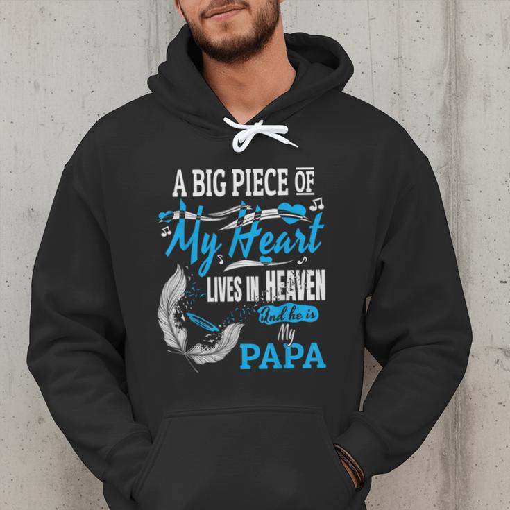 My Papa Lives In Heaven Shirt Memorial Day Papa Dad Grandpa Men Hoodie