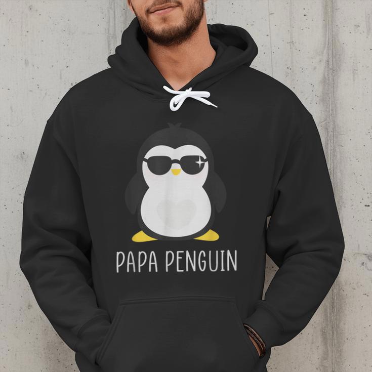 Penguin Papa Father's & Cute Dad Men Hoodie