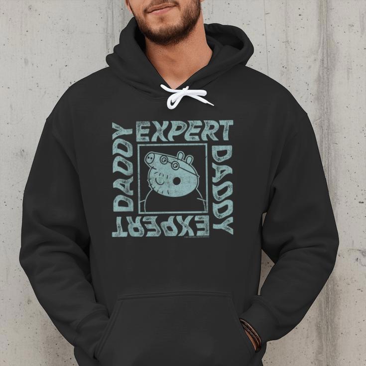 Peppa Pig Father's Day Expert Daddy Vintage Faded Box Logo Men Hoodie