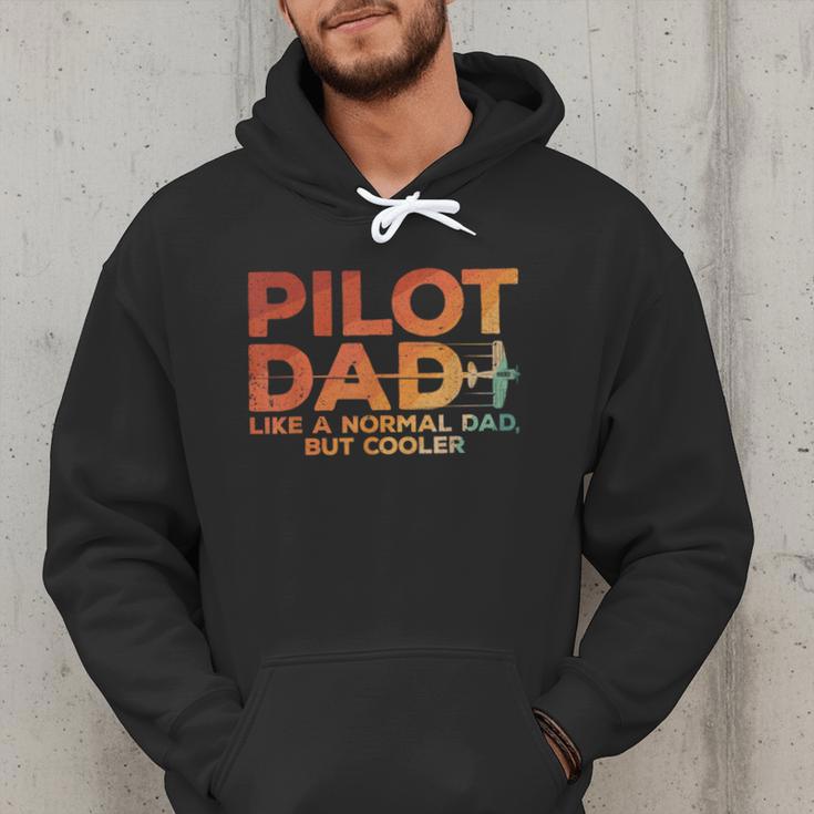 Pilot Dad Art For Men Father Aviation Airplane Pilot Men Hoodie