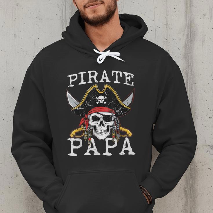 Pirate Papa Skull Family Matching Costume Dad Grandpa Men Men Hoodie
