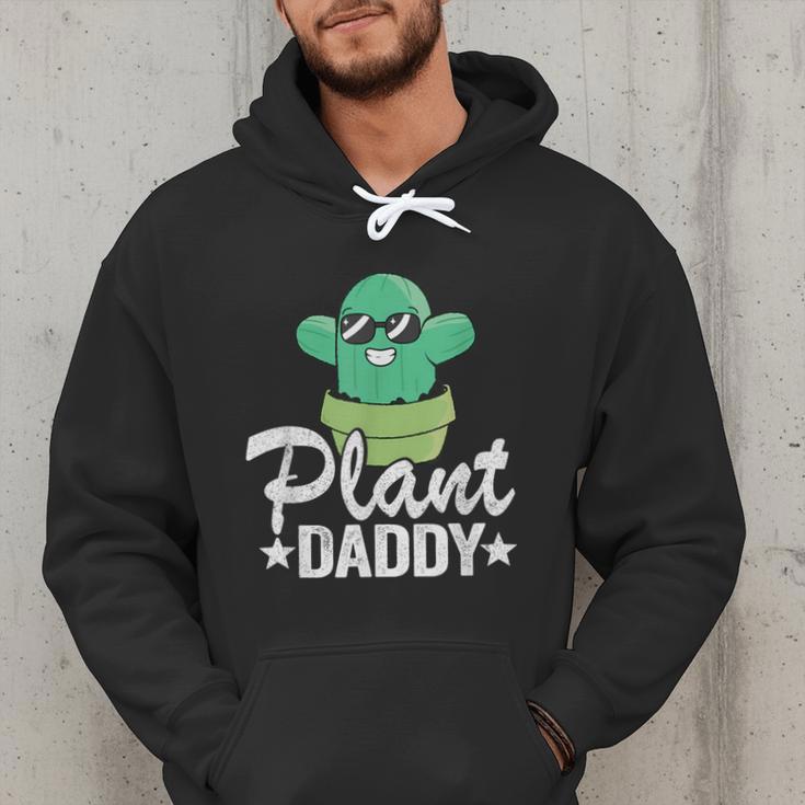 Plant Daddy Cactus Gardener Jokes Grandpa Plant Dad Men Hoodie