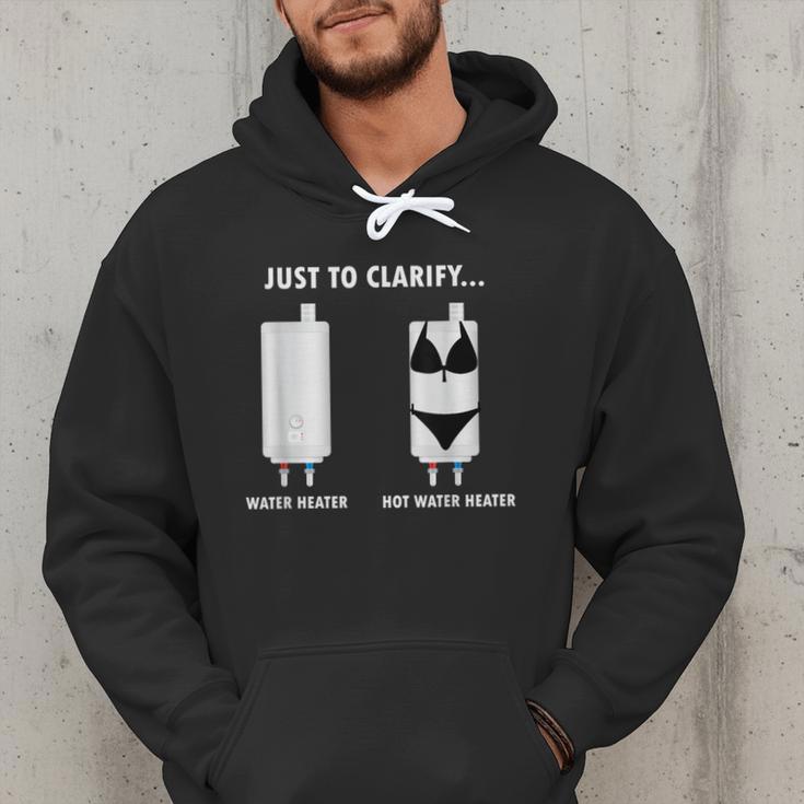 Plumber Hot Water Heater Plumbing Dad Joke Men Hoodie